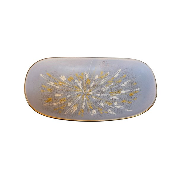 West Germany Mid-Century Modern Atomic Ceramic Platter - Picture 7 of 11